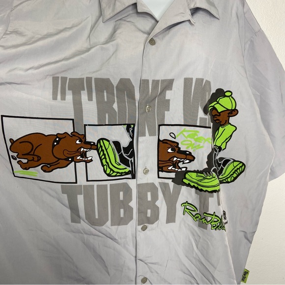 Raw Blue ABR T Bone VS Tubby Button Shirt Y2K NWT - Picture 3 of 6